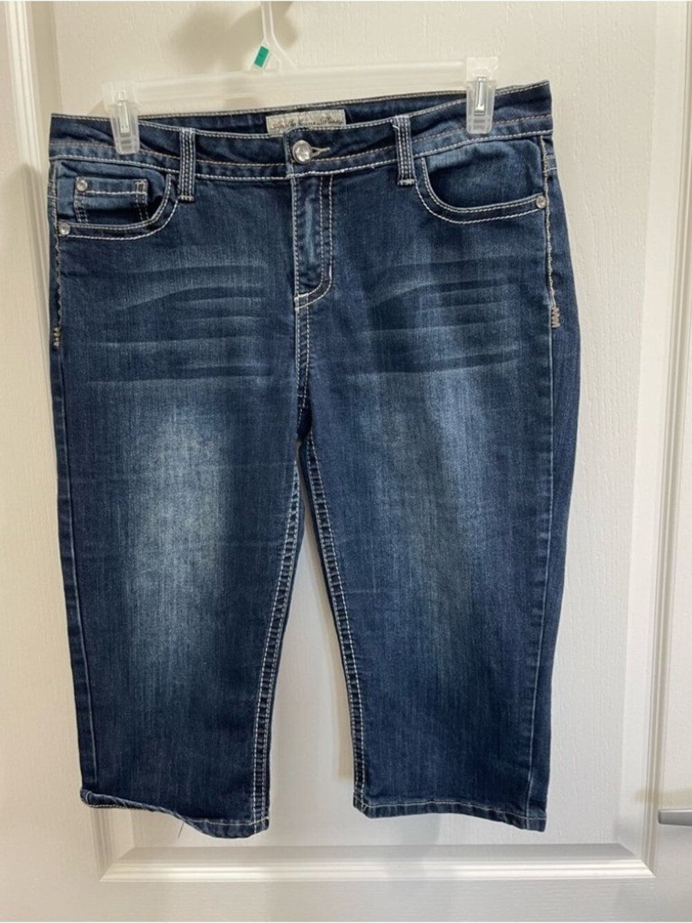 Women's Blue Bermuda Shorts (Size 12 no tags) Casual Stretch